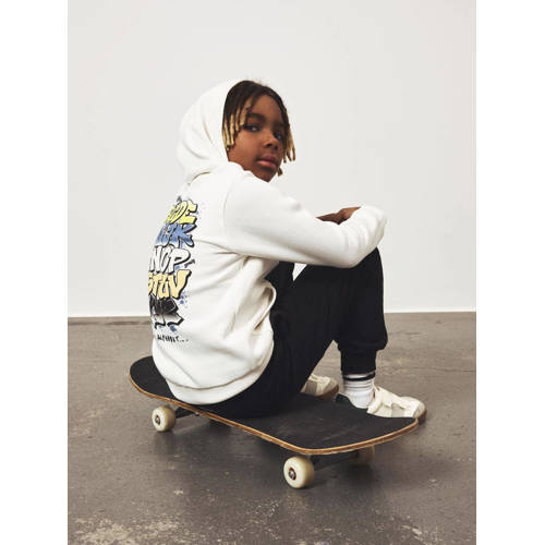 name it KIDS hoodie NKMLUBE met backprint wit Sweater Backprint 158 164