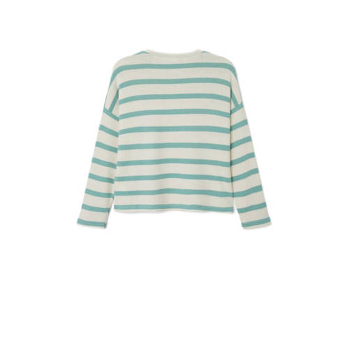 name it KIDS gebreide trui groen Meisjes Viscose Ronde hals Streep 158 164