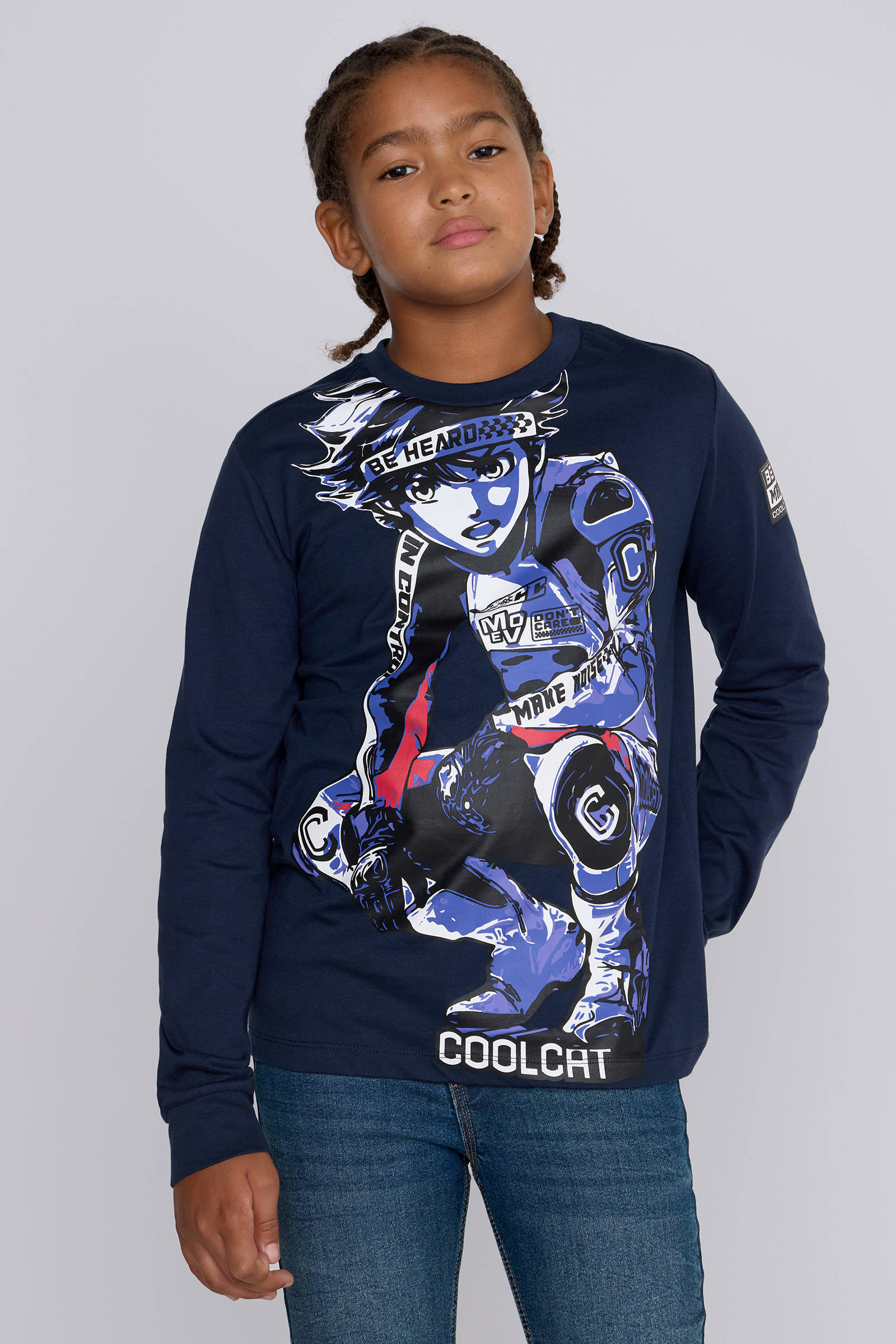 Coolcat Longsleeve T shirt Theo met Motor Boy Print kleertjes