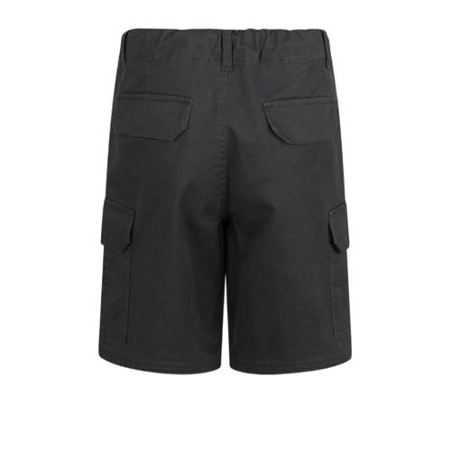 Shoeby regular fit cargo short donkergrijs Korte broek Zwart Jongens Katoen 158 164