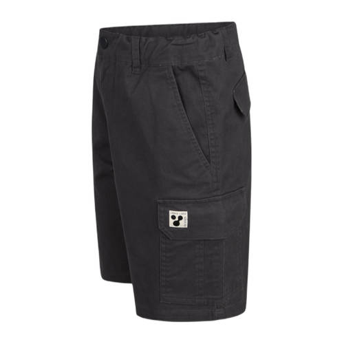 Shoeby regular fit cargo short donkergrijs Korte broek Zwart Jongens Katoen 158 164