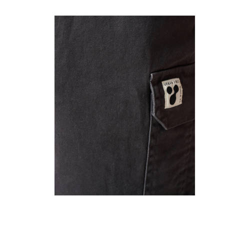 Shoeby regular fit cargo short donkergrijs Korte broek Zwart Jongens Katoen 158 164