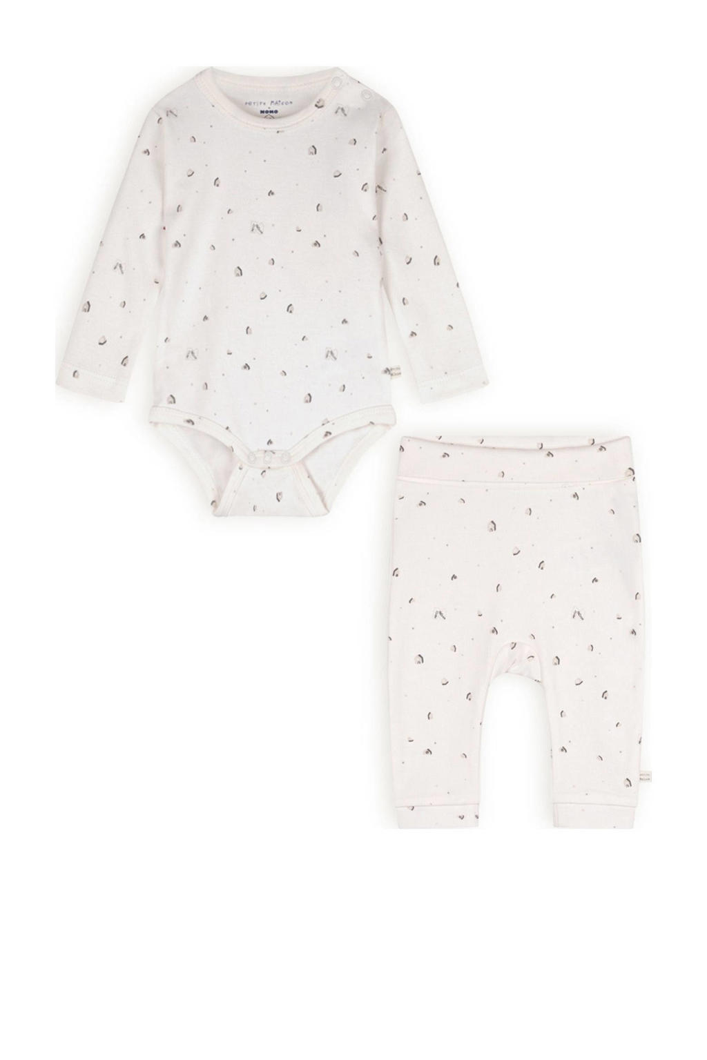 Petite Maison romper + broek Stormy wit