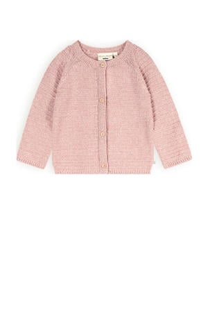baby gebreid vest Kiki roze