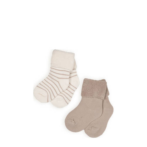 Petite Maison sokken Rocks - set van 2 beige/offwhite Jongens/Meisjes Katoen - maat 62-68 afbeelding
