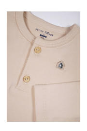 thumbnail: Beige meisjes Petite Maison baby longsleeve Ko van katoen met effen, lange mouwen, ronde hals en knoopsluiting