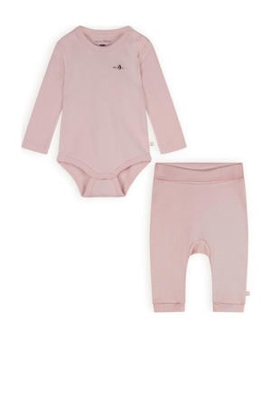 romper + babybroek Stormy roze