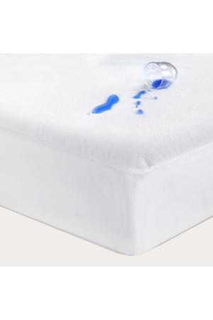 katoenen molton pu waterafstotend hoeslaken wit (150x70 cm)