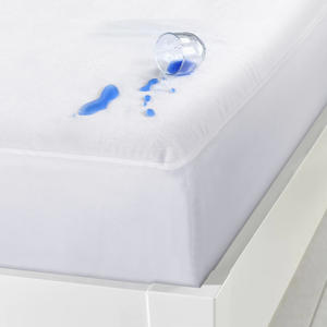 katoenen molton pu waterafstotend hoeslaken wit (28 cm matrasdikte)