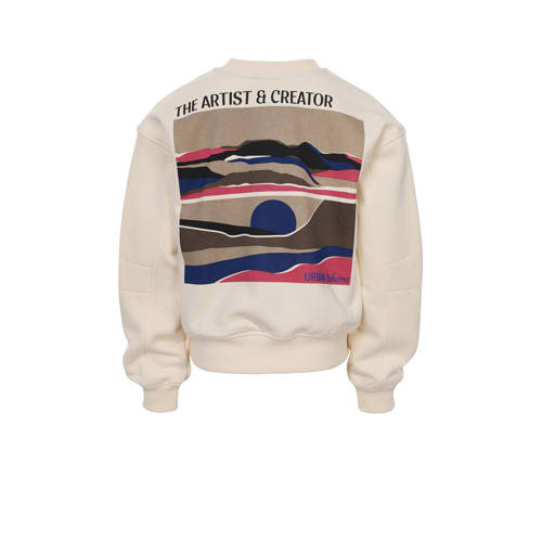 LOOXS 10sixteen sweater met backprint ecru Backprint 140