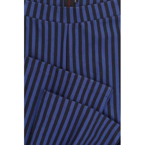 LOOXS 10sixteen gestreepte flared broek koningsblauw Meisjes Stretchkatoen 152