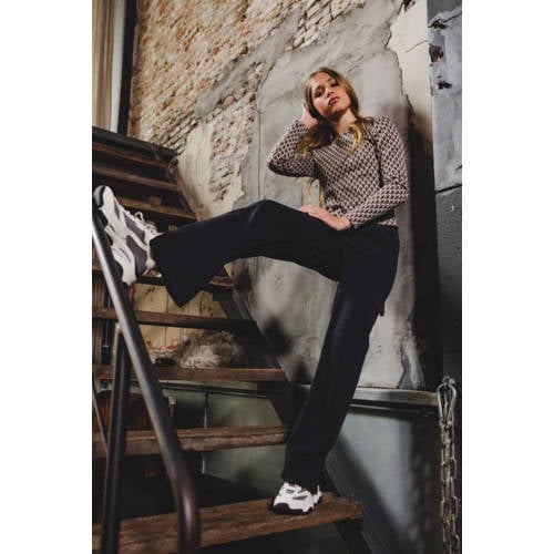 LOOXS 10sixteen loose fit cargobroek antraciet Grijs Meisjes Stretchkatoen 140