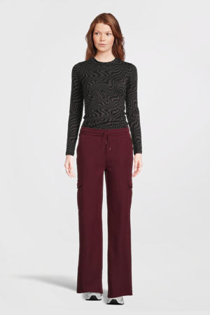 loose fit cargobroek wijnrood