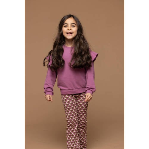 LOOXS little sweater paars Meisjes Katoen Ronde hals Effen 98