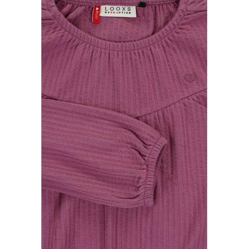 LOOXS little top roze Meisjes Katoen Ronde hals Effen 128