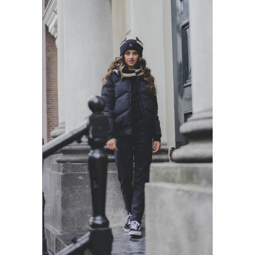 LOOXS 10sixteen gewatteerde winterjas zwart Meisjes Polyester Opstaande kraag 128