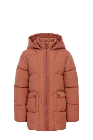 winterjas oranjebruin