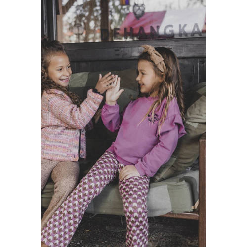 LOOXS little broek met all over print roze Meisjes Stretchkatoen All over print 122