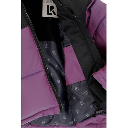 LOOXS 10sixteen gewatteerde jas paars zwart Meisjes Polyester Capuchon 128
