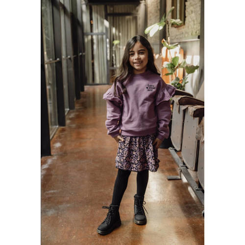 LOOXS little mini rok paars Meisjes Viscose All over print 104