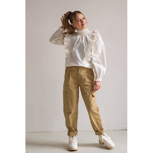 Like Flo Young gestreepte top Cato offwhite Wit Meisjes Katoen Col Streep - maat 152 afbeelding