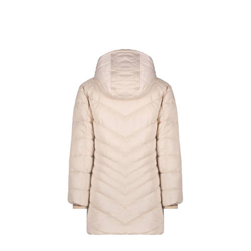 Like Flo quilted gewatteerde winterjas Alina lichtbeige Ecru Meisjes Polyamide Capuchon 146 152