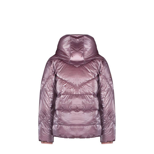 Like Flo quilted gewatteerde winterjas Ashley metallic warm roze Meisjes Polyamide Capuchon 134 140