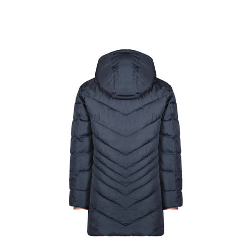 Like Flo quilted gewatteerde winterjas Alina donkerblauw Meisjes Polyamide Capuchon 104
