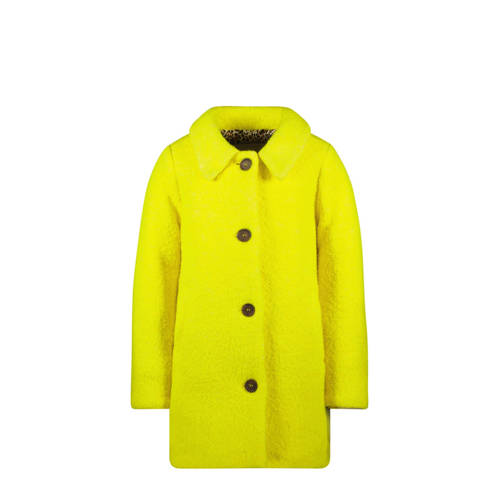 Like Flo teddy winterjas Amber felgeel Effen