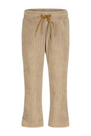 flared broek Jula met zebraprint taupe