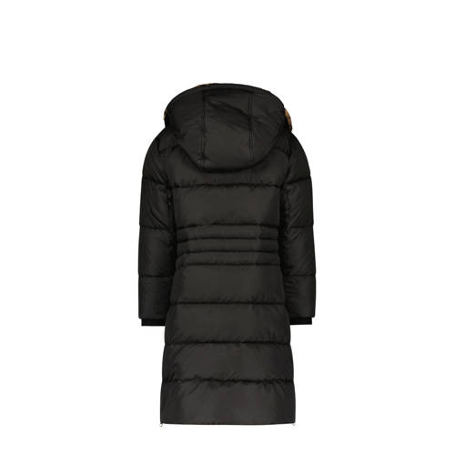 Like Flo quilted gewatteerde winterjas Abby antraciet Grijs Meisjes Polyester Capuchon 104