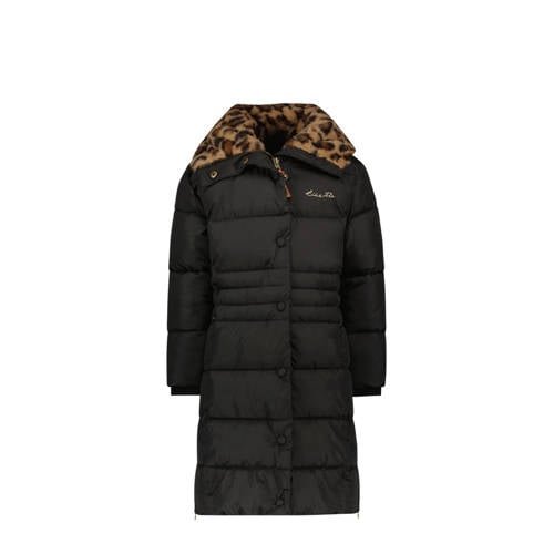 Like Flo gewatteerde winterjas Abby antraciet Grijs Meisjes Polyester Capuchon