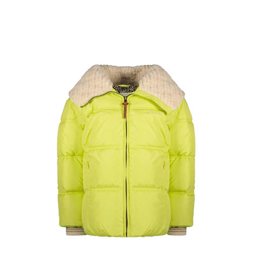 Like Flo quilted gewatteerde winterjas Amaya felgeel/beige Meisjes Polyester Capuchon