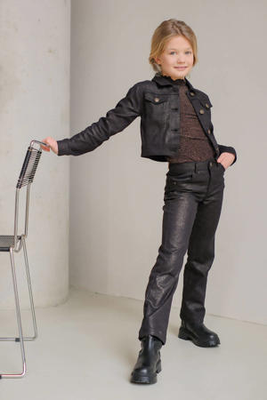 coated straight leg jeans Fine gold denim