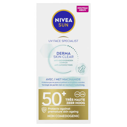 Nivea Sun Uv Face Derma Skin Clear Blemish Control SPF50+ 40 ml Dagcreme