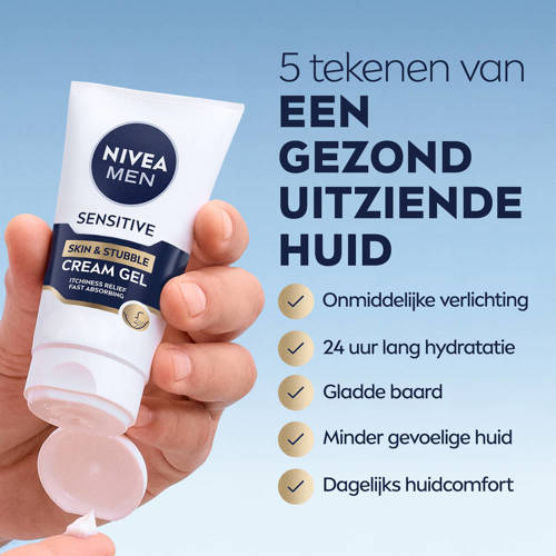 Nivea Sensitive Skin & Stubble Moisturizer gezichtsgel 50 ml Dagcreme