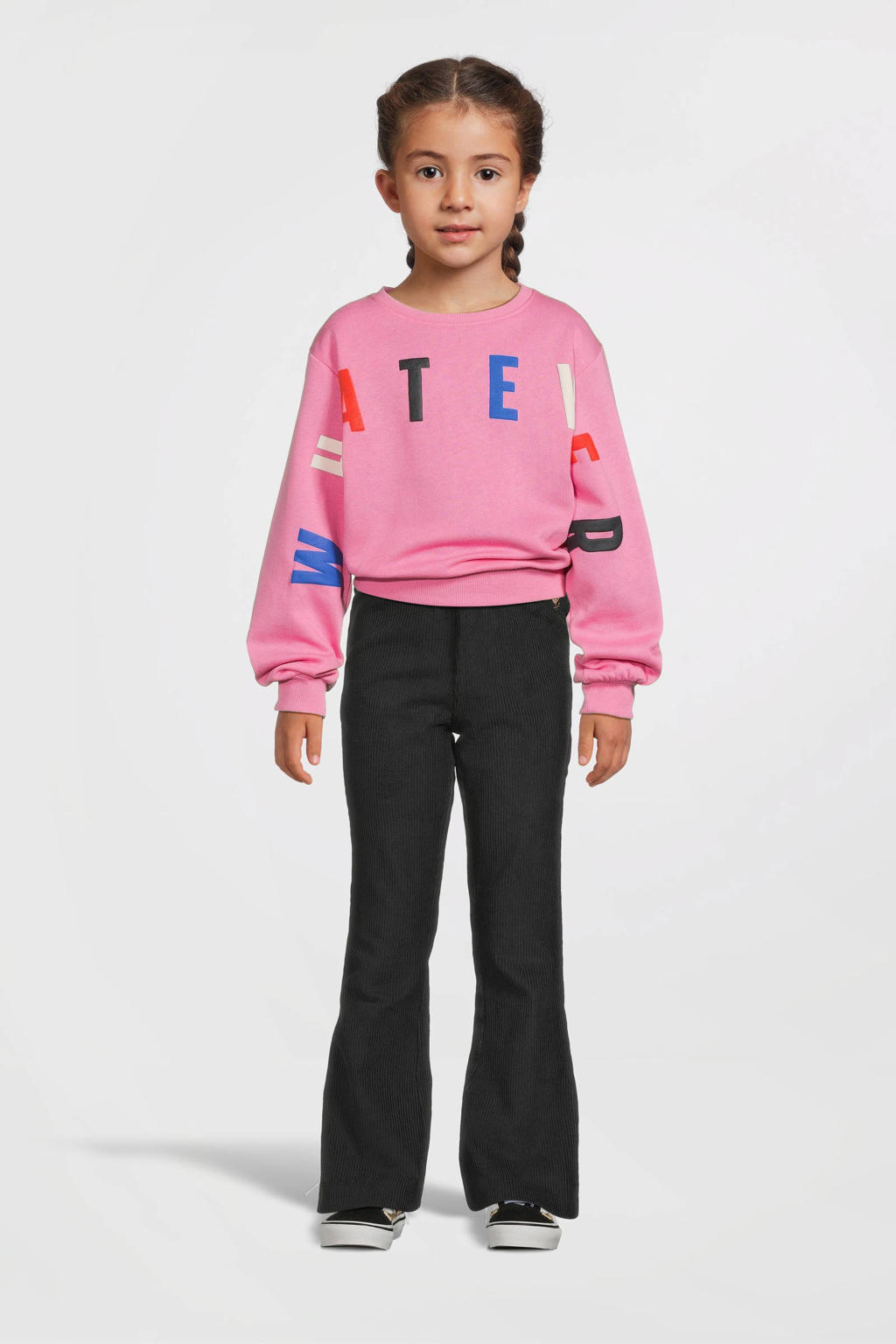 4PRESIDENT Indy flared broek zwart