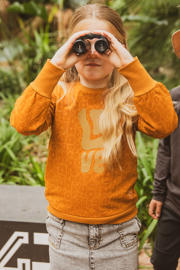 thumbnail: 4PRESIDENT Ines sweater met all over print bruin
