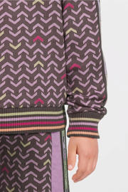 thumbnail: 4PRESIDENT Meghan sweater met all over print paars