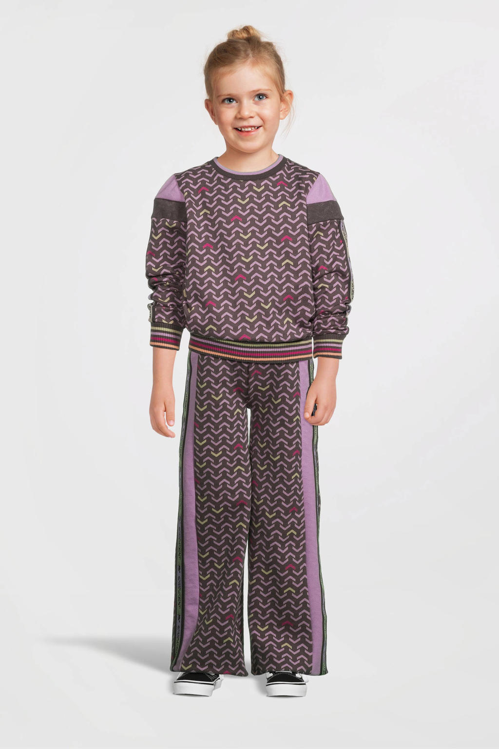4PRESIDENT Meghan sweater met all over print paars