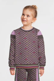 thumbnail: 4PRESIDENT Meghan sweater met all over print paars