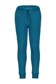 thumbnail: Blauwe jongens 4PRESIDENT Imar broek van stretchkatoen met elastische tailleband met koord en effen
