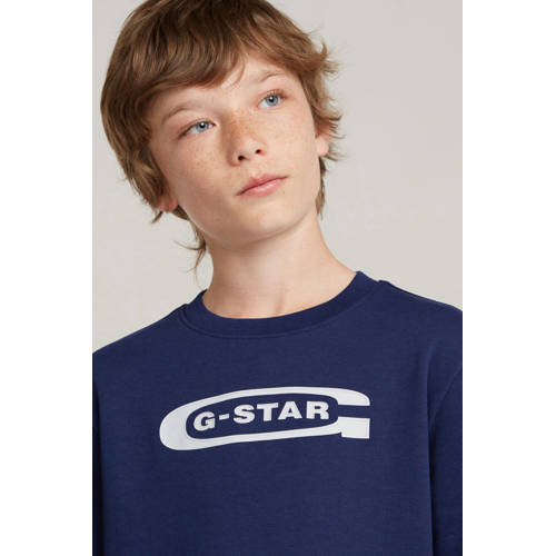 G-Star Raw sweater blauw Trui Backprint 176 | Trui van