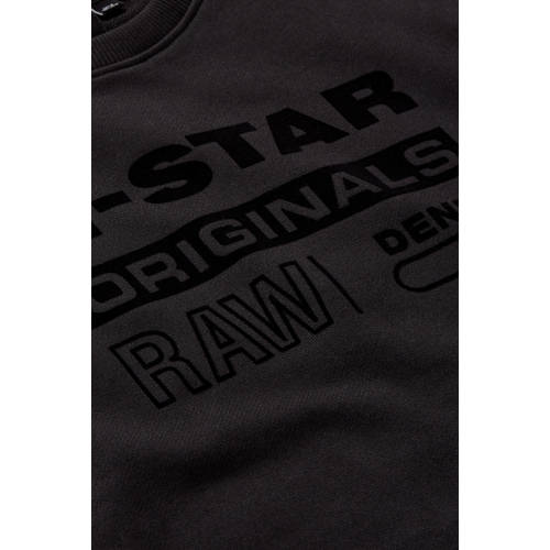 G-Star Raw sweater zwart Trui Backprint 176 | Trui van