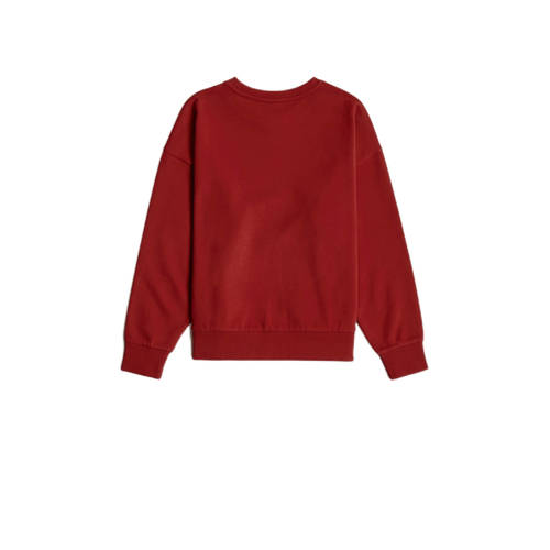 G-Star Raw sweater ub rood Meisjes Katoen Ronde hals Effen 164
