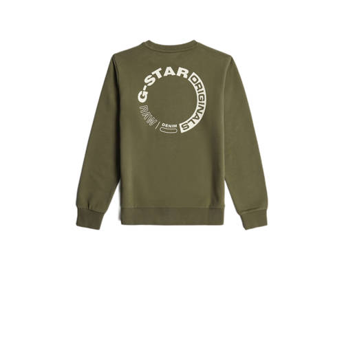 G-Star Raw sweater groen Trui Backprint 164 | Trui van
