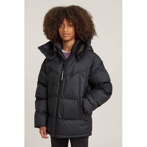 G-Star Raw gewatteerde winterjas Whistler pdd hdd jkt zwart Jongens Polyester Capuchon 116