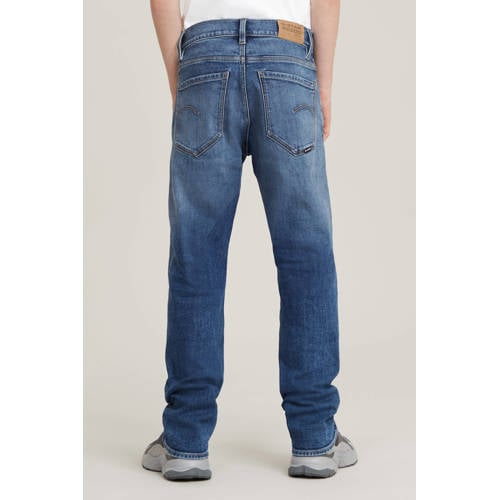 G-Star Raw Mosa Straight premium slim fit jeans faded cascade Blauw Jongens Stretchdenim 128