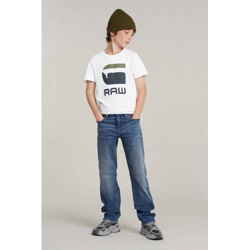 G-Star Raw Mosa Straight premium slim fit jeans faded cascade Blauw Jongens Stretchdenim 128