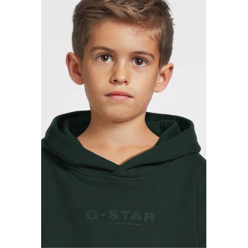 G-Star Raw hoodie groen Trui Jongens Katoen Capuchon Effen 116